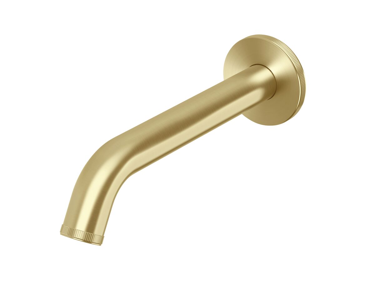 reece Milli Etch Wall Basin / Bath Outlet 200mm Brushed Gold (6 Star) Lead Free