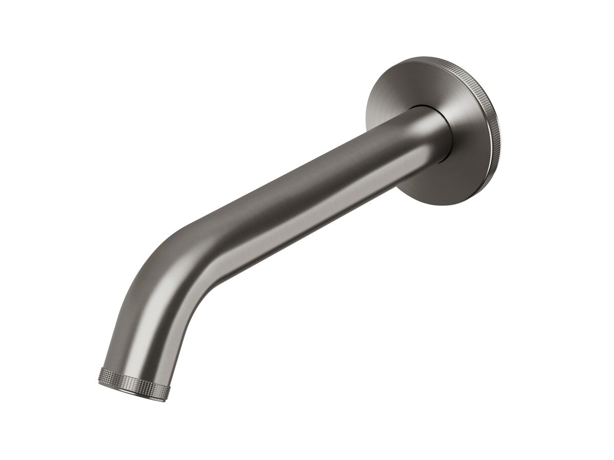 reece Milli Etch Wall Basin / Bath Outlet 200mm Brushed Gunmetal (6 Star) Lead Free