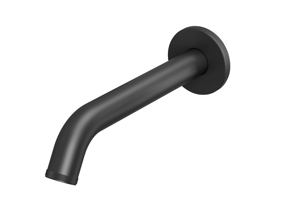 reece Milli Etch Wall Basin / Bath Outlet 200mm Matte Black (6 Star) Lead Free