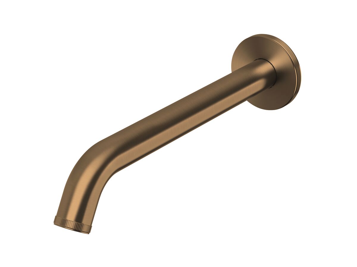 reece Milli Etch Wall Basin / Bath Outlet 250mm Brushed Bronze (6 Star) Lead Free