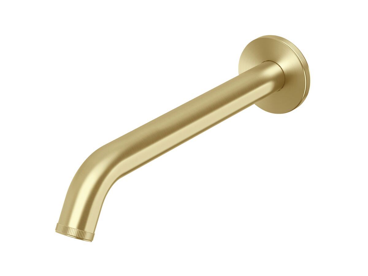 reece Milli Etch Wall Basin / Bath Outlet 250mm Brushed Gold (6 Star) Lead Free