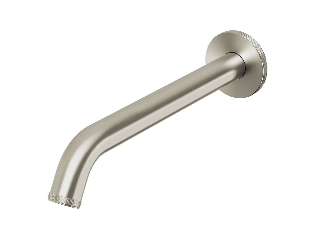 reece Milli Etch Wall Basin / Bath Outlet 250mm Brushed Nickel (6 Star) Lead Free