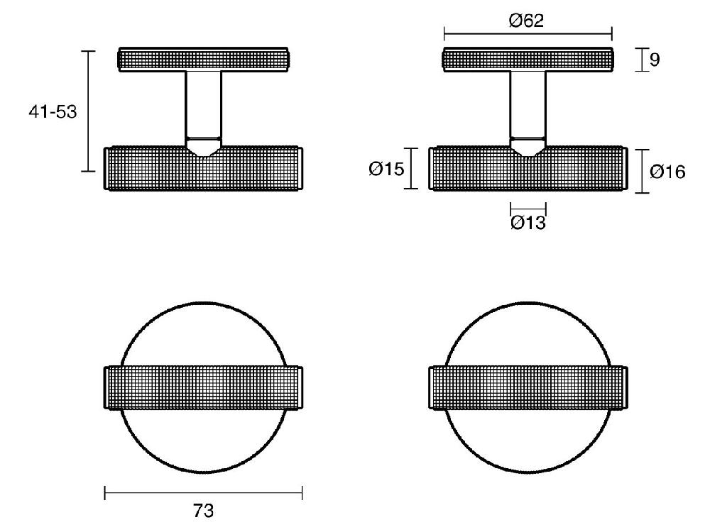 Reece Milli Etch Wall Top Assemblies Brushed Bronze Lead Free