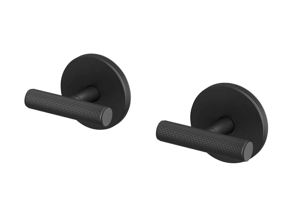 reece Milli Etch Wall Top Assemblies with 15mm Extended Spindles Matte Black Lead Free