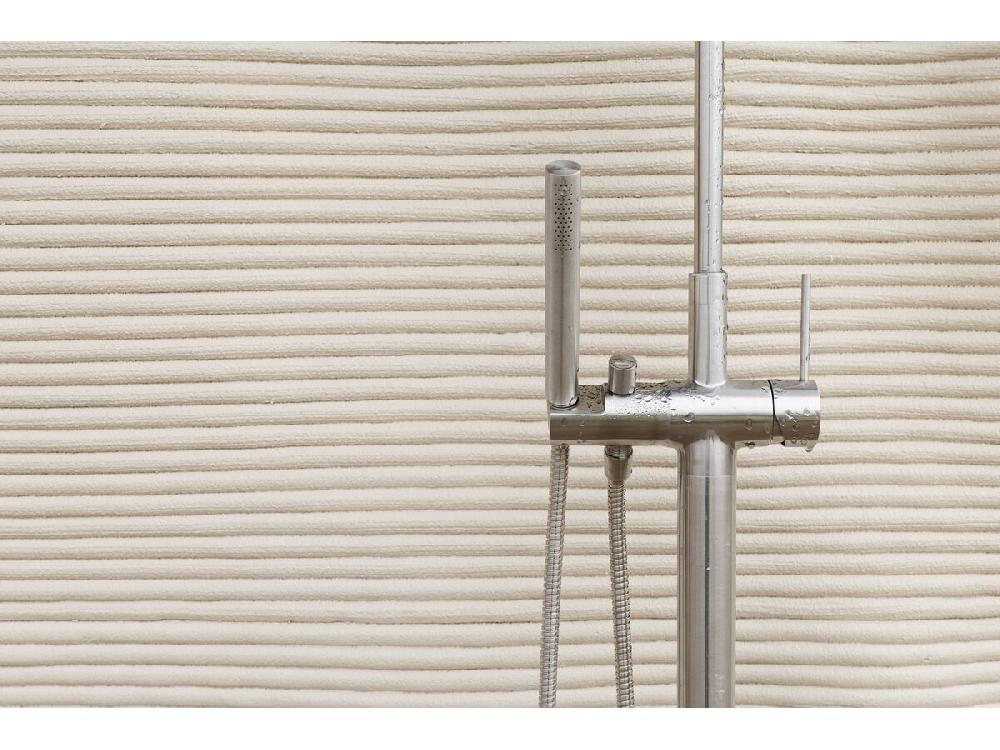 Reece Milli Inox Freestanding Twin Rail Shower & 300mm Overhead With Bottom Rail Water Inlet Stainless Steel (3 Star)