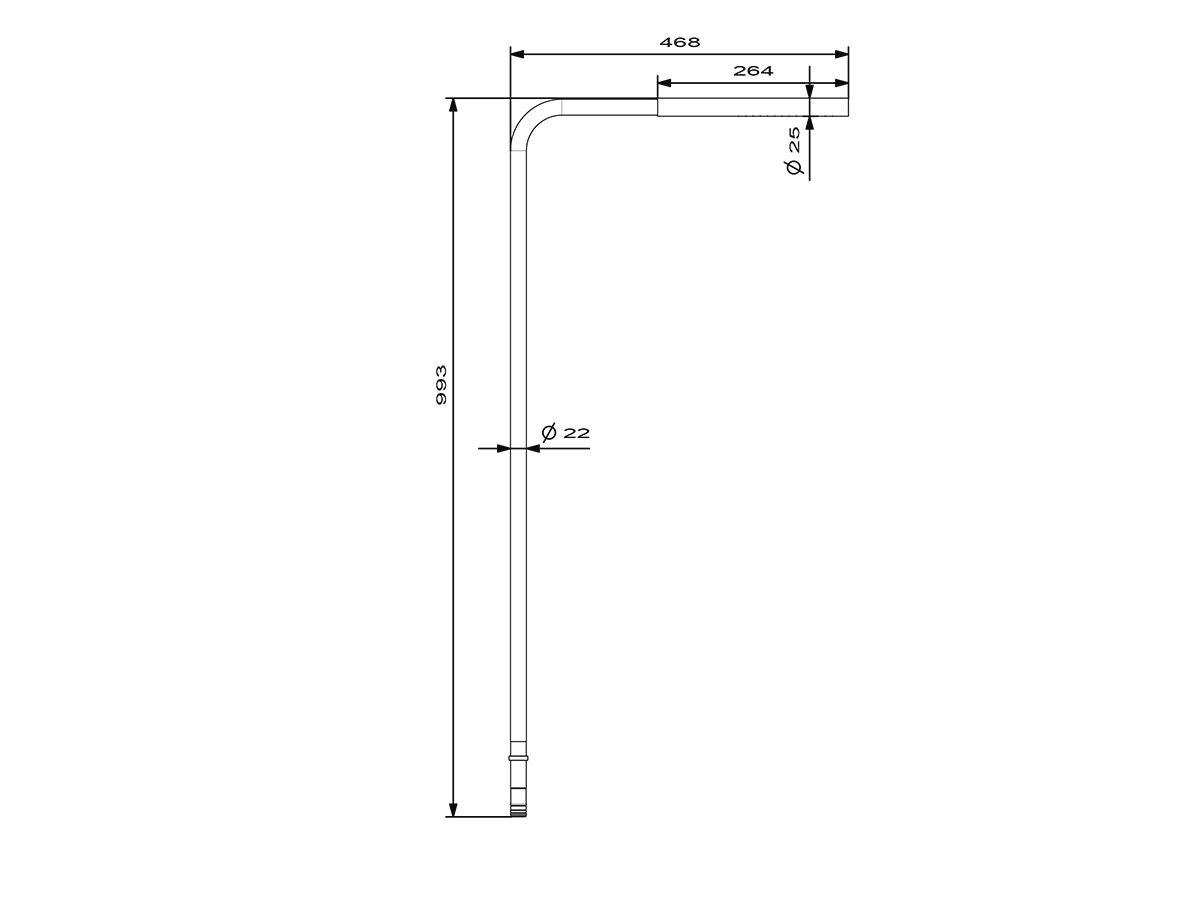 Reece Milli Inox Freestanding Twin Shower Riser With Microphone Head (3 Star)