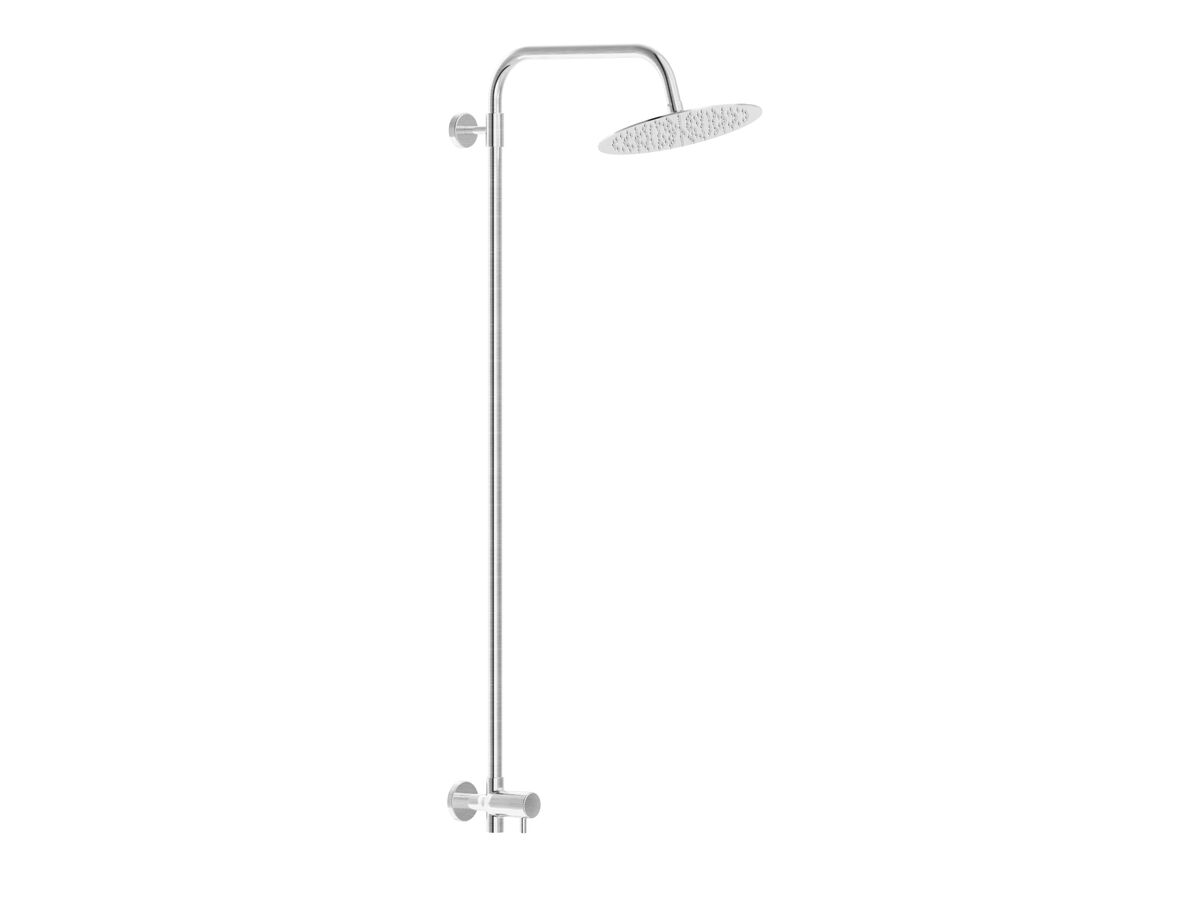 reece Milli Inox Overhead Single Rail Shower with Bottom Rail Water Inlet Stainless Steel (3 Star)
