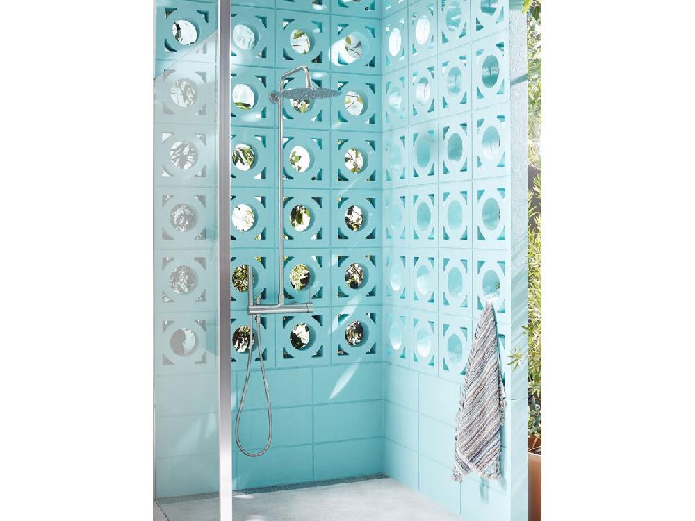 Reece Milli Inox Wall Mount Twin Rail Shower With 300mm Overhead With Bottom Rail Water Inlet Stainless Steel (3 Star)