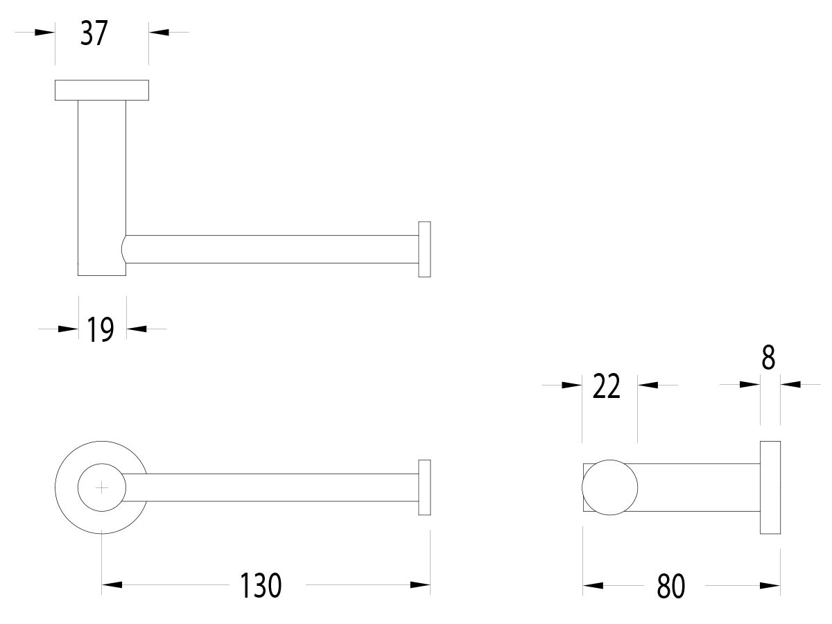 Reece Milli Mood Edit Toilet Roll Holder PVD Brushed Gold