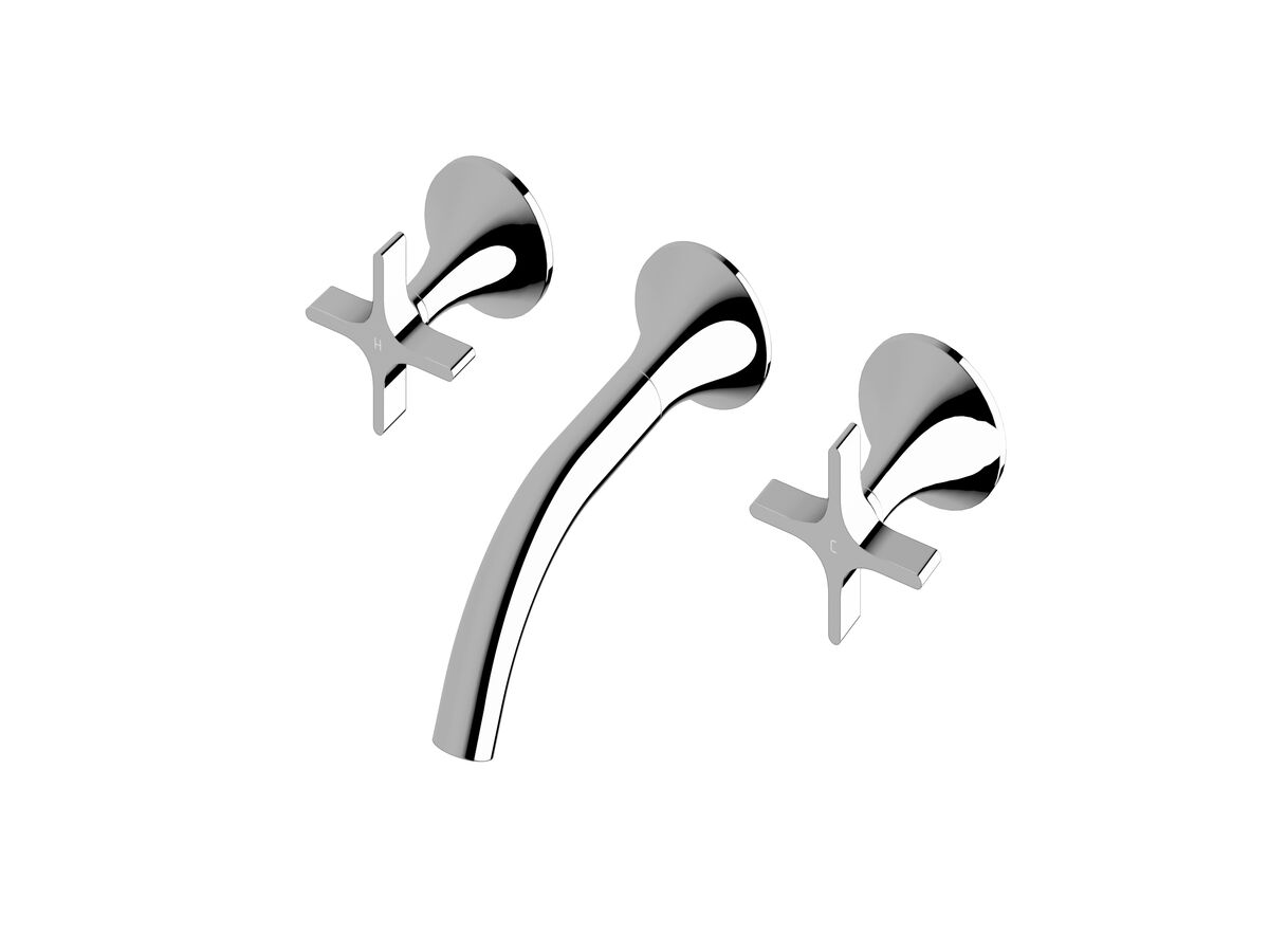 reece Milli Oria Cross Wall Bath Set 165 Chrome (5 Star)
