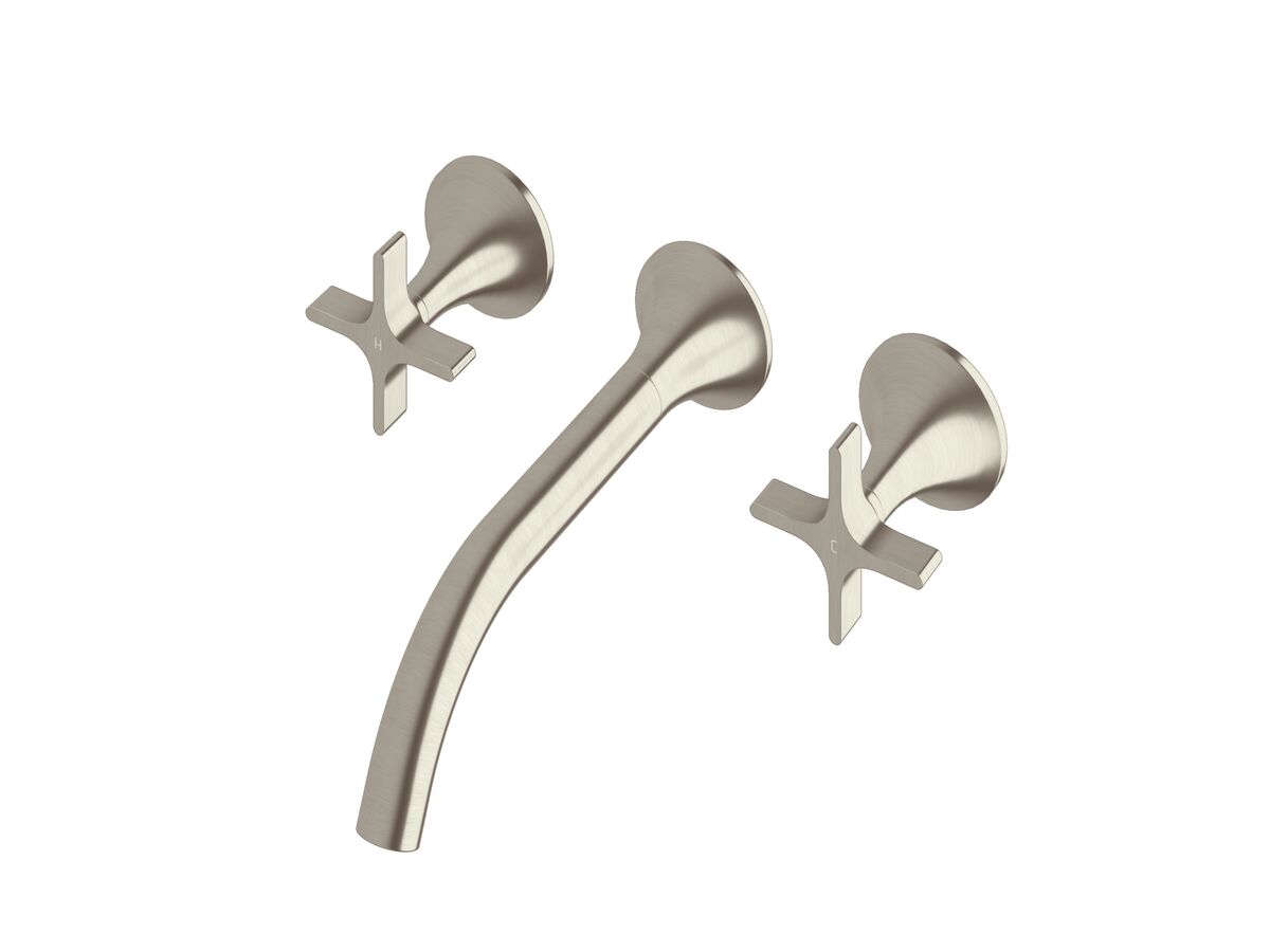 reece Milli Oria Cross Wall Bath Set 215 PVD Brushed Nickel (5 Star)