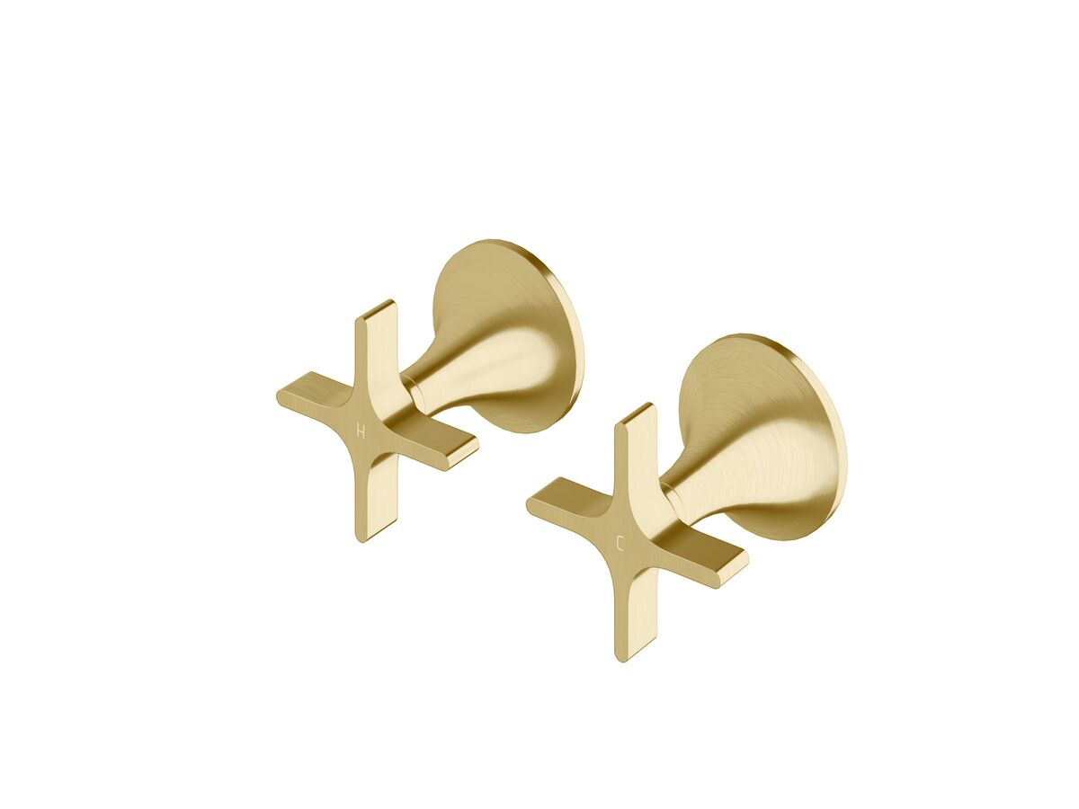 reece Milli Oria Cross Wall Top Assembly PVD Brushed Gold