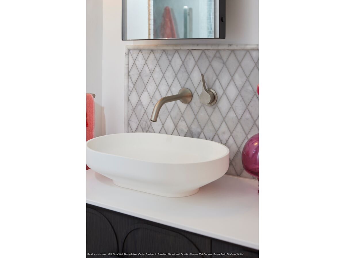 Reece Milli Oria Wall Basin Mixer Outlet System 165mm Chrome (5 Star)