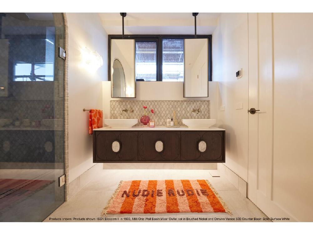 Reece Milli Oria Wall Basin Mixer Outlet System 165mm PVD Brushed Nickel (5 Star)