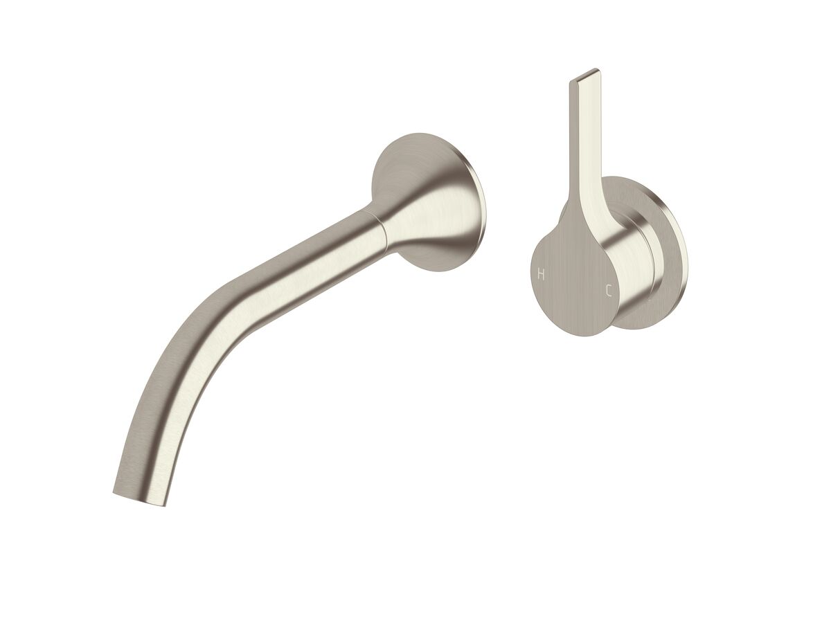 reece Milli Oria Wall Basin Mixer Outlet System 215mm PVD Brushed Nickel (5 Star)