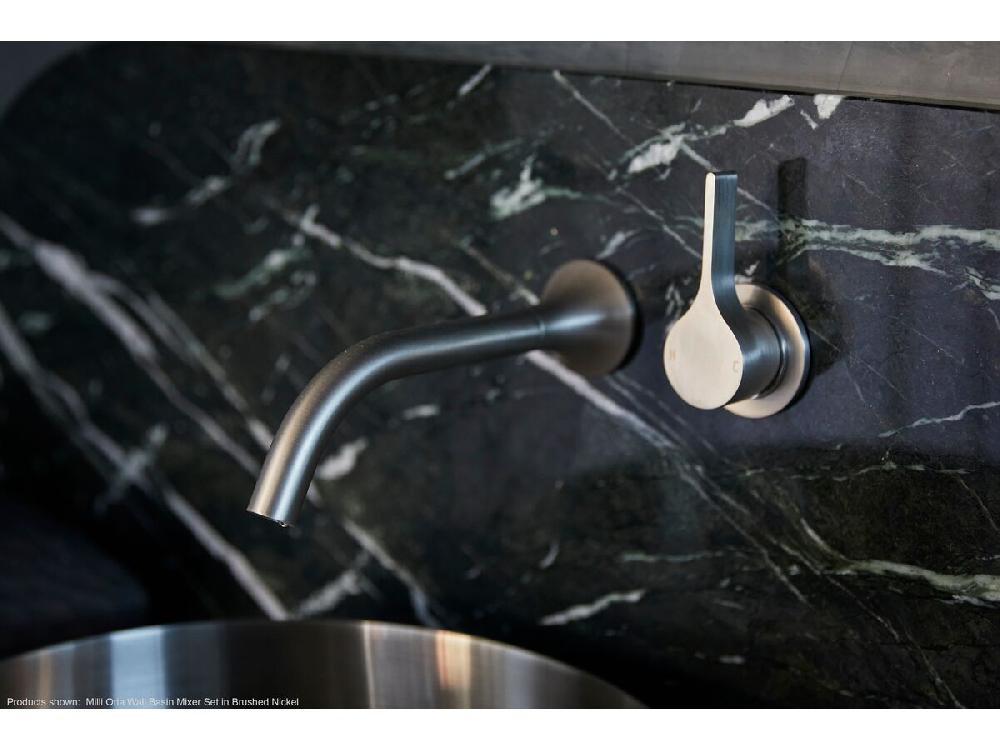 Reece Milli Oria Wall Basin Mixer Outlet System 215mm PVD Matte Black (5 Star)