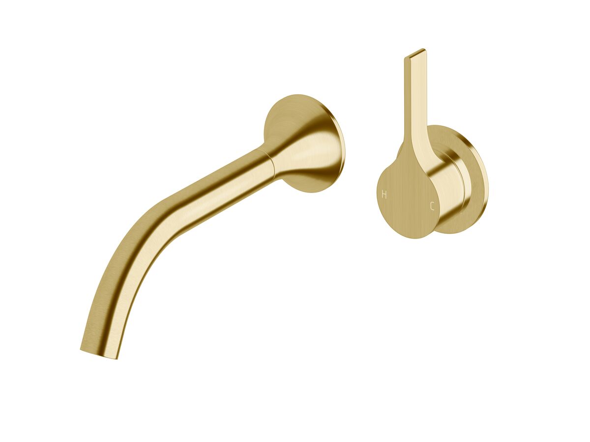 reece Milli Oria Wall Basin Mixer Outlet System 215mm PVD Brushed Gold (5 Star)