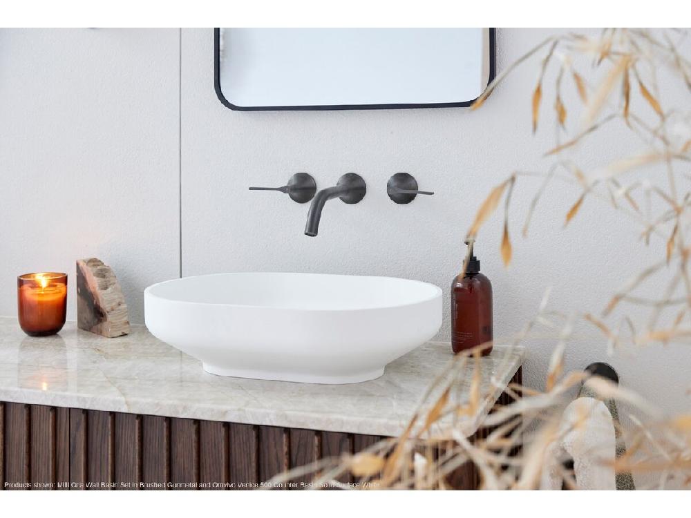 Reece Milli Oria Wall Basin Set 165mm PVD Brushed Gold (5 Star)