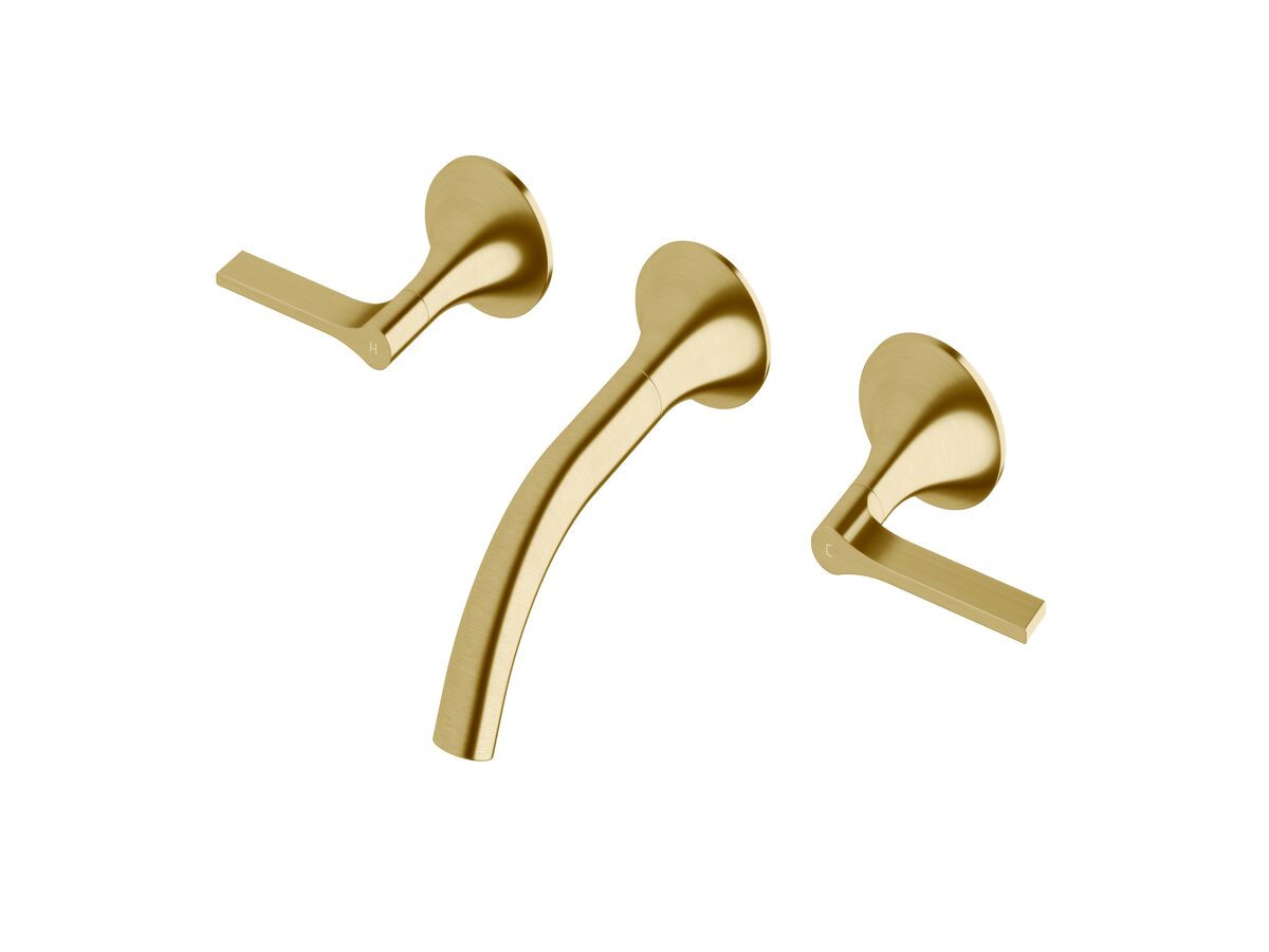 reece Milli Oria Wall Basin Set 165mm PVD Brushed Gold (5 Star)