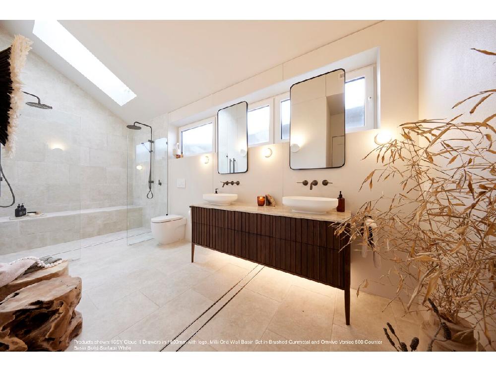 Reece Milli Oria Wall Basin Set 165mm PVD Brushed Nickel (5 Star)