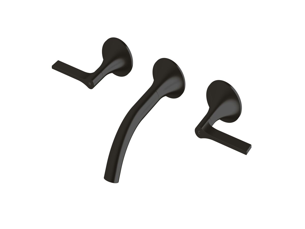 reece Milli Oria Wall Basin Set 165mm PVD Matte Black (5 Star)