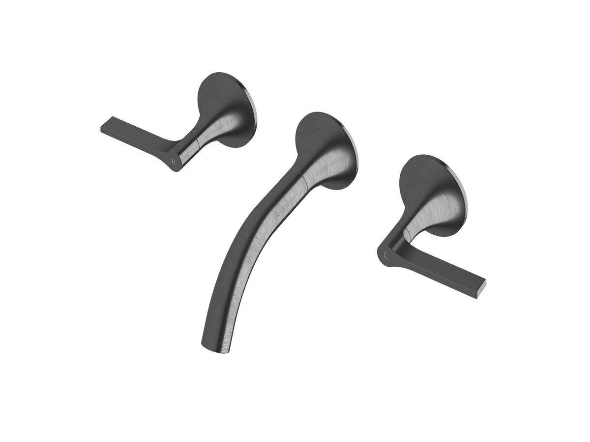 reece Milli Oria Wall Bath Set 165mm PVD Brushed Gunmetal