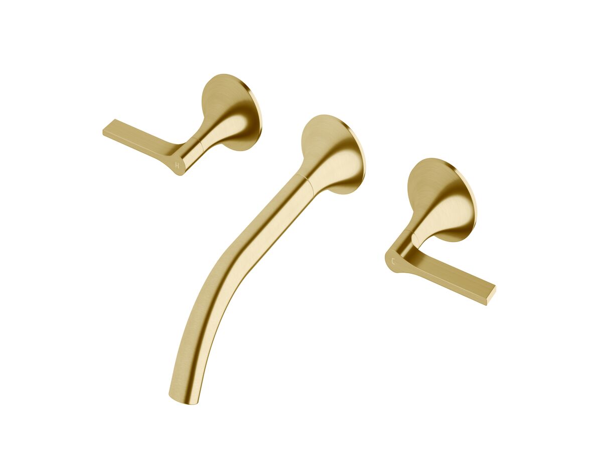 reece Milli Oria Wall Bath Set 215mm PVD Brushed Gold