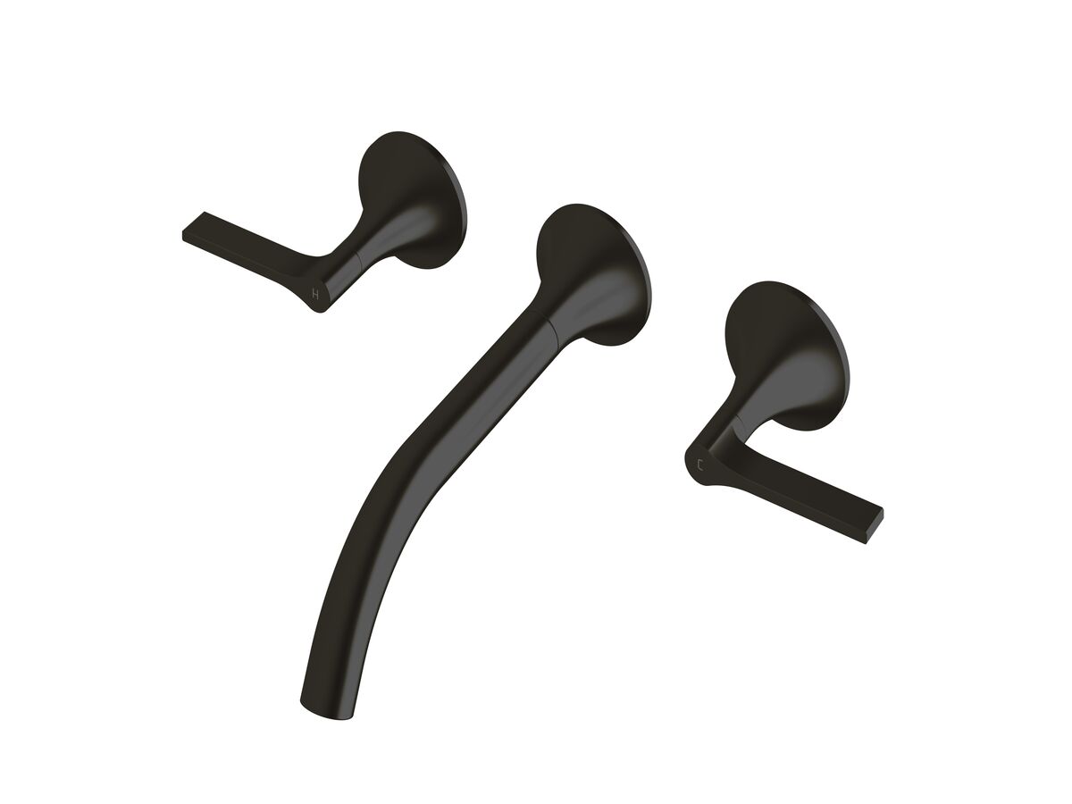 reece Milli Oria Wall Bath Set 215mm PVD Matte Black