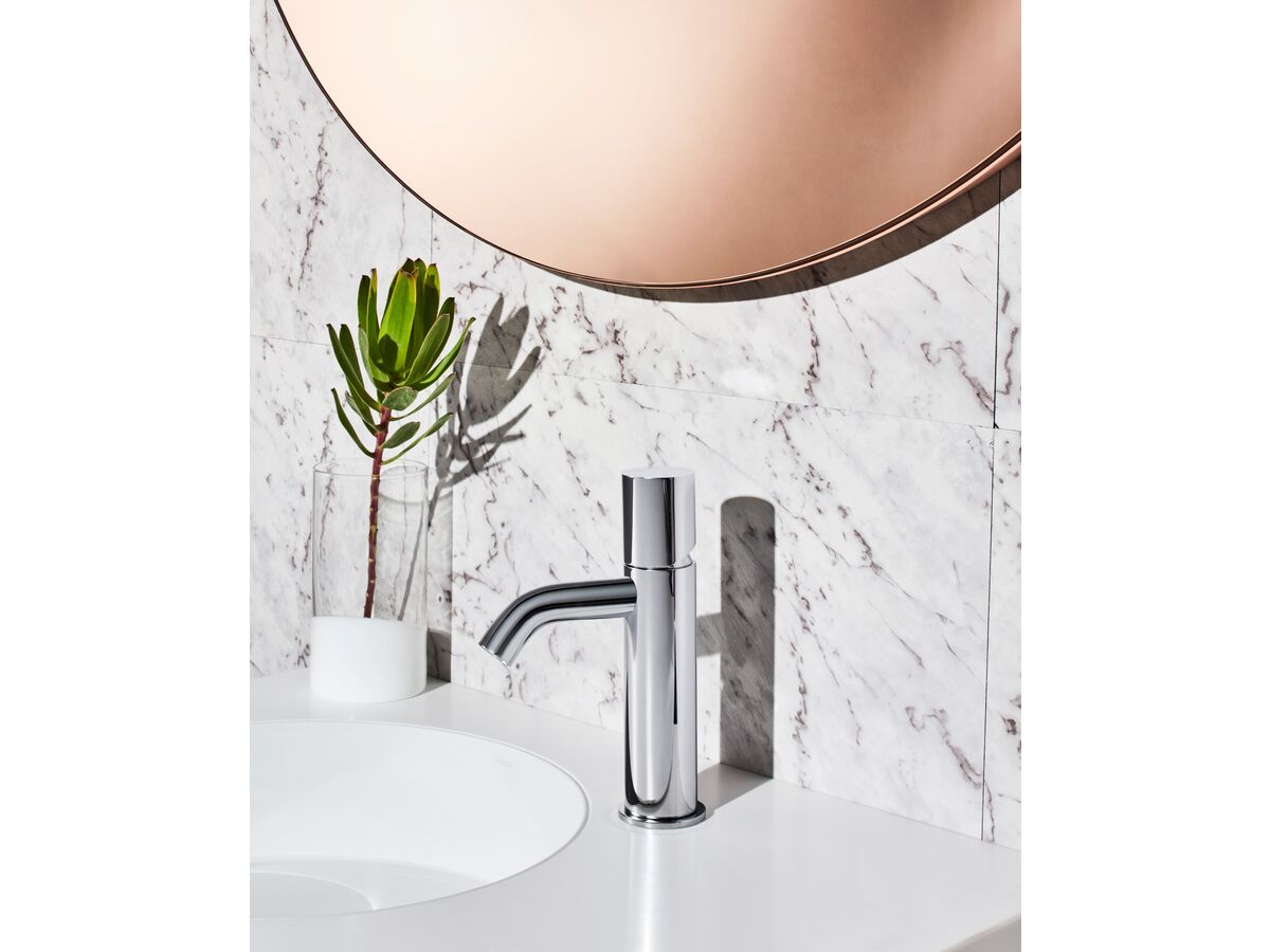 Reece Milli Pure Basin Mixer Tap Curved Spout Chrome (5 Star)
