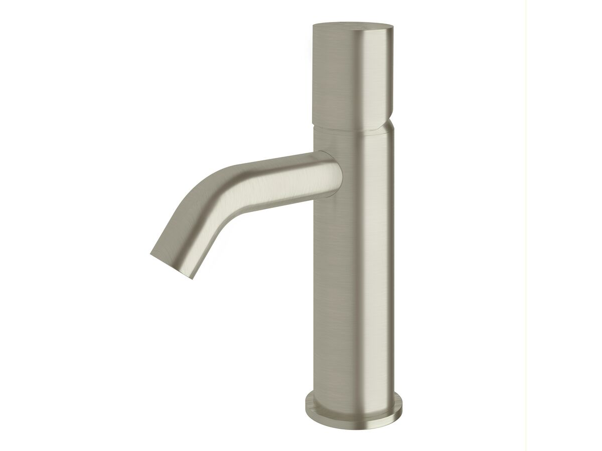 reece Milli Pure Basin Mixer Tap Curved Spout PVD Brushed Nickel (5 Star)
