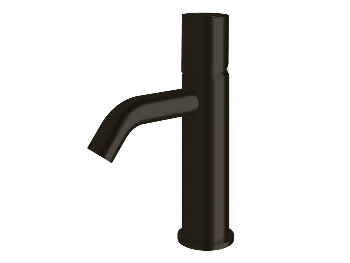reece Milli Pure Basin Mixer Tap Curved Spout PVD Matte Black (5 Star)