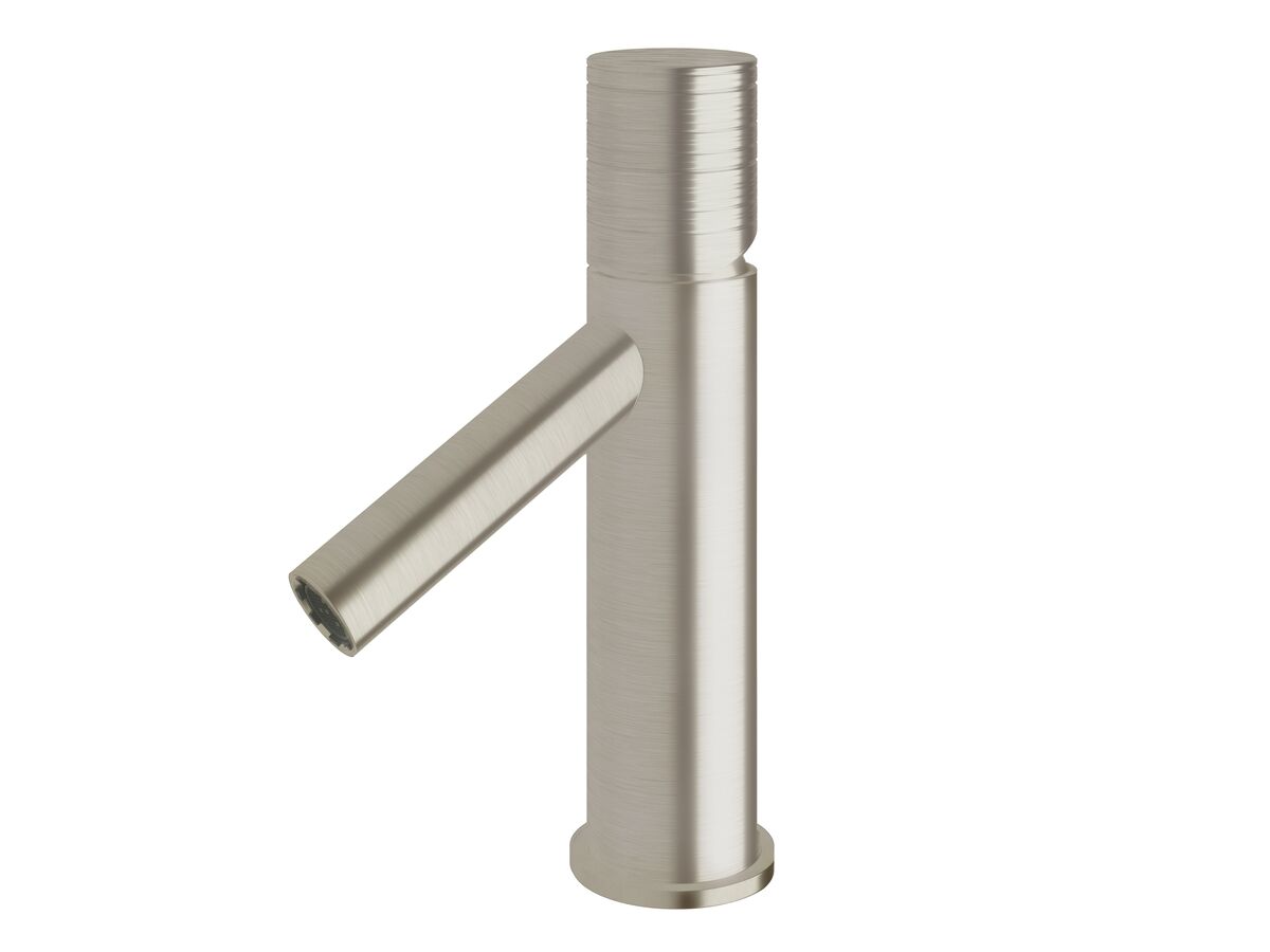 reece Milli Pure Basin Mixer Tap with Cirque Textured Handle PVD Brushed Nickel (6 Star)