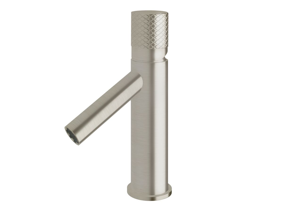 reece Milli Pure Basin Mixer Tap with Diamond Textured Handle PVD Brushed Nickel (6 Star)