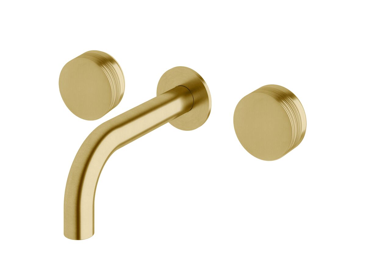 reece Milli Pure Bath Set 160mm with Cirque Textured Handles PVD Brushed Gold