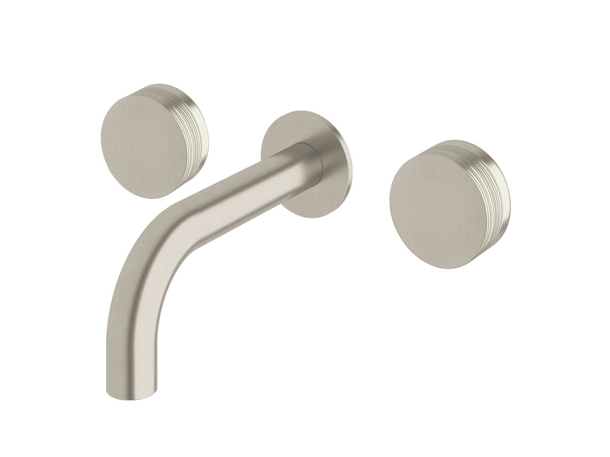 reece Milli Pure Bath Set 160mm with Cirque Textured Handles PVD Brushed Nickel