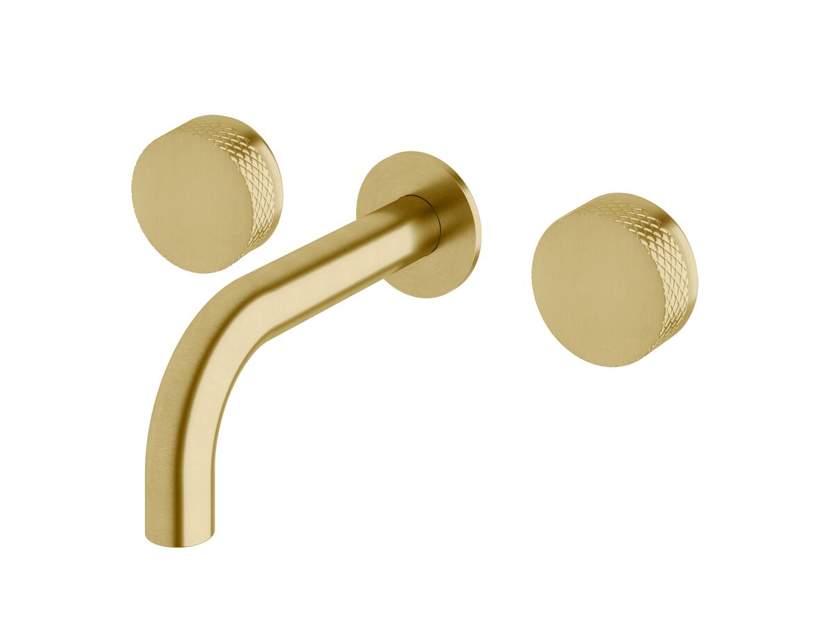 reece Milli Pure Bath Set 160mm with Diamond Textured Handles PVD Brushed Gold