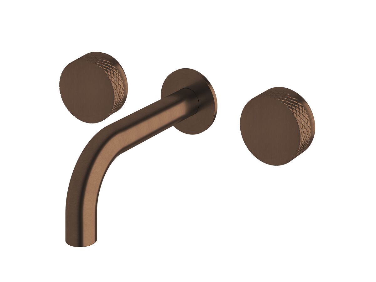 reece Milli Pure Bath Set 160mm with Diamond Textured Handles PVD Brushed Bronze