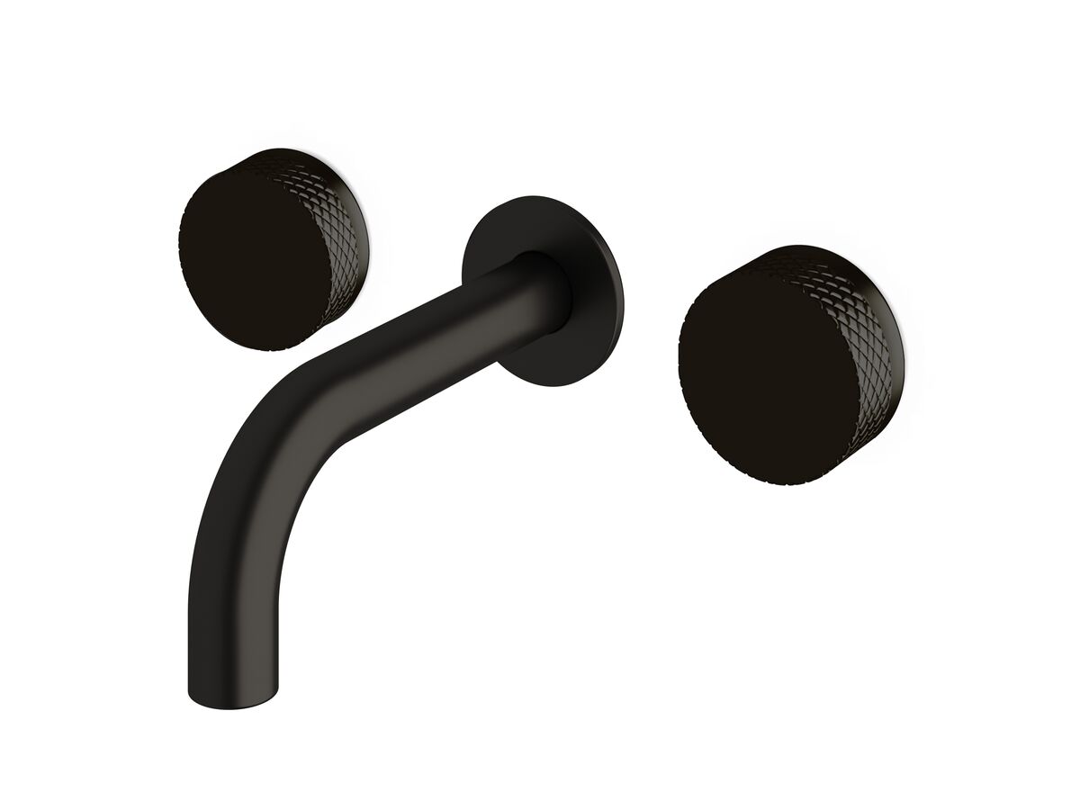 reece Milli Pure Bath Set 160mm with Diamond Textured Handles PVD Matte Black