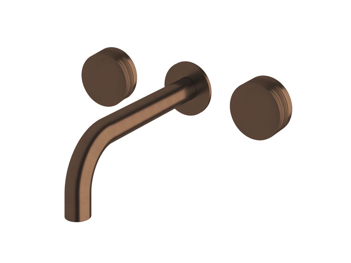 reece Milli Pure Bath Set 200mm with Cirque Textured Handles PVD Brushed Bronze