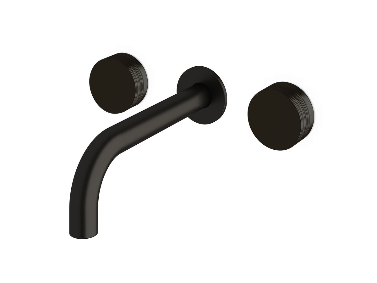 reece Milli Pure Bath Set 200mm with Cirque Textured Handles PVD Matte Black
