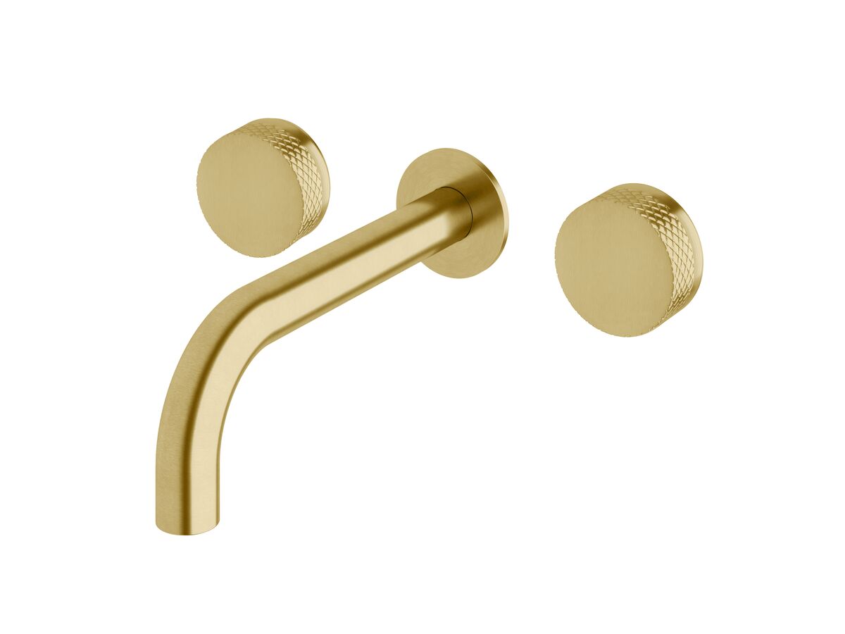 reece Milli Pure Bath Set 200mm with Diamond Textured Handles PVD Brushed Gold