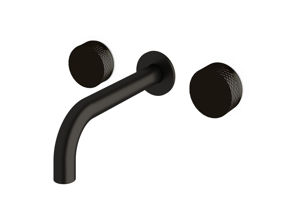 reece Milli Pure Bath Set 200mm with Diamond Textured Handles PVD Matte Black