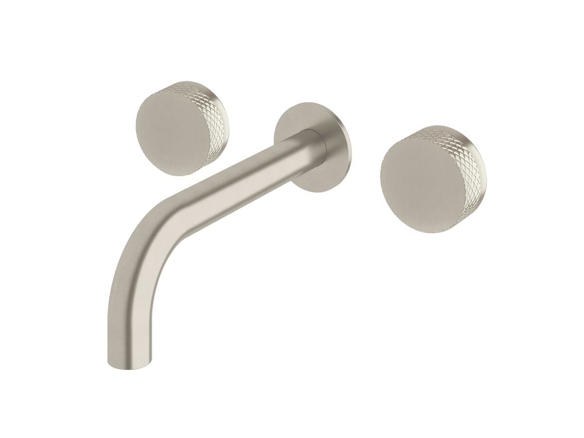 reece Milli Pure Bath Set 200mm with Diamond Textured Handles PVD Brushed Nickel