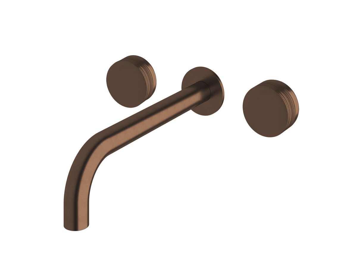 reece Milli Pure Bath Set 250mm with Cirque Textured Handles PVD Brushed Bronze