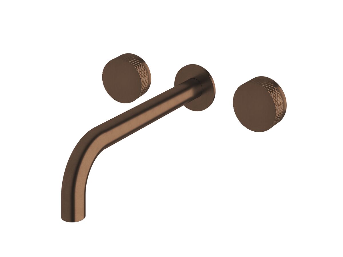 reece Milli Pure Bath Set 250mm with Diamond Textured Handles PVD Brushed Bronze
