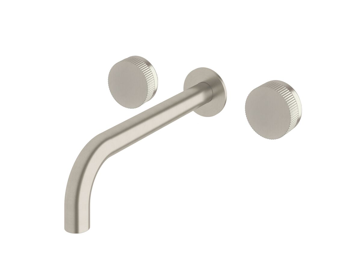 reece Milli Pure Bath Set 250mm with Linear Textured Handles PVD Brushed Nickel