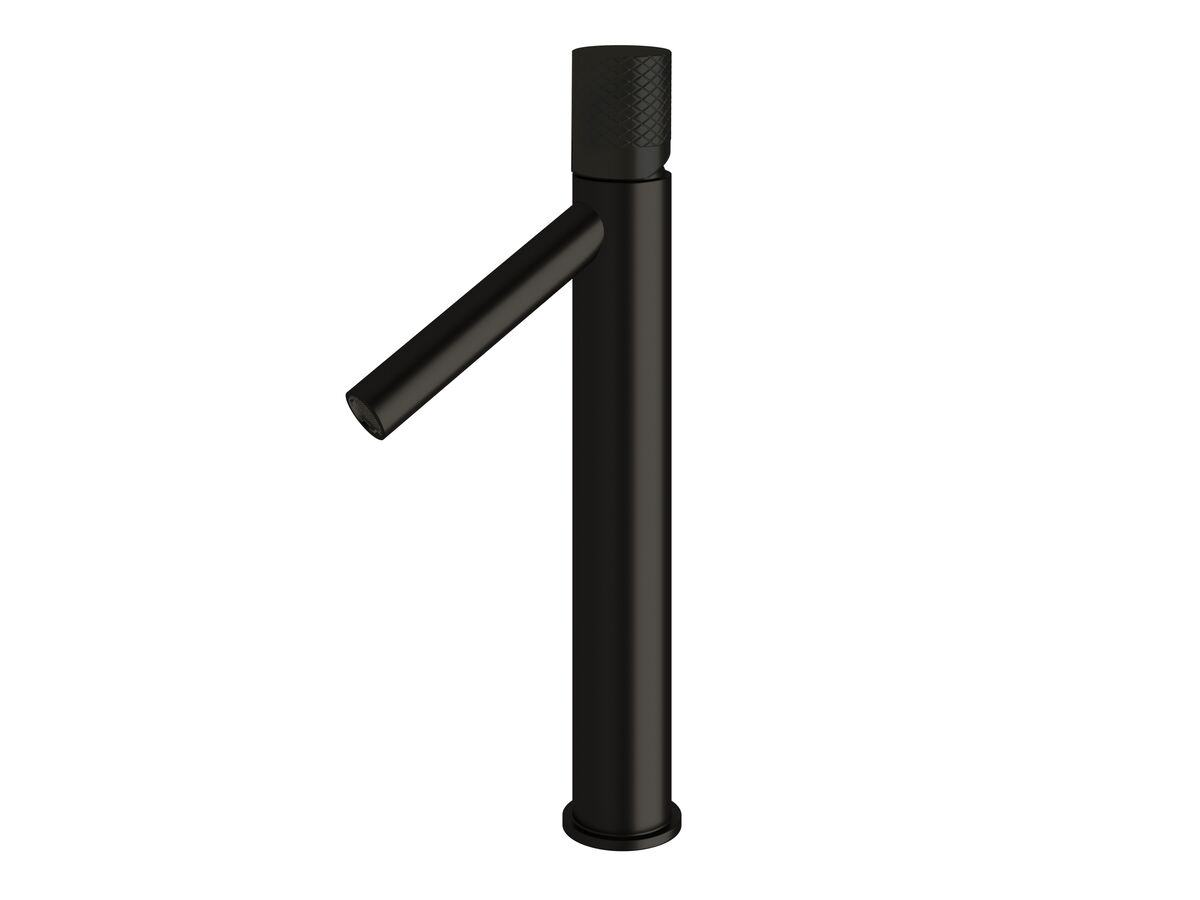 reece Milli Pure Extended Basin Mixer Tap with Diamond Textured Handle PVD Matte Black (6 Star)