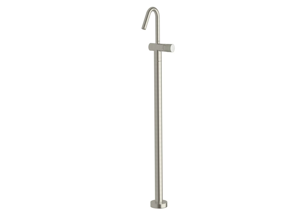 reece Milli Pure Floor Mounted Basin Mixer Tap Trimset with Linear Textured Handle PVD Brushed Nickel (5 Star)