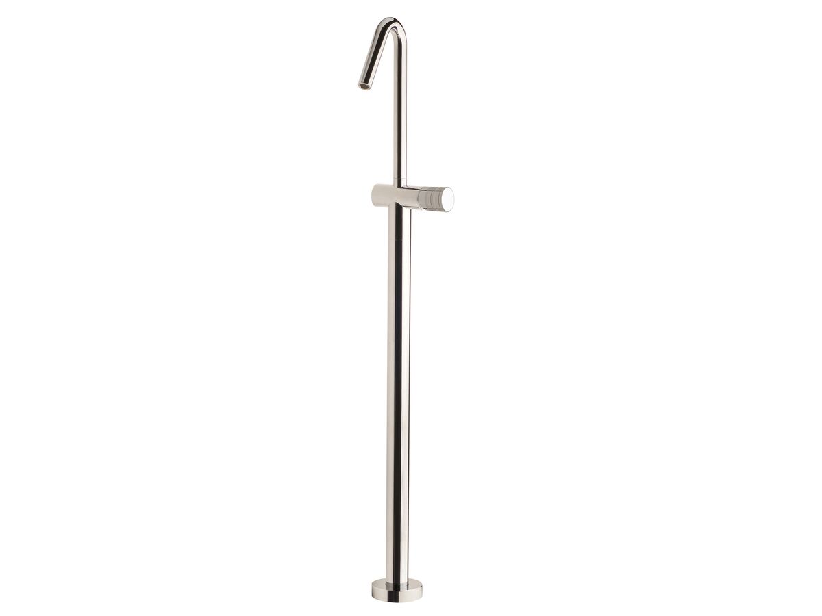 reece Milli Pure Floor Mounted Bath Mixer Tap Kit with Cirque Textured Handle Chrome