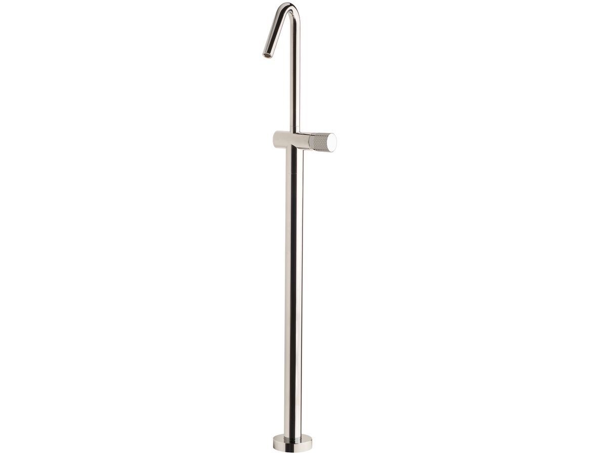reece Milli Pure Floor Mounted Bath Mixer Tap Kit with Diamond Textured Handle Chrome